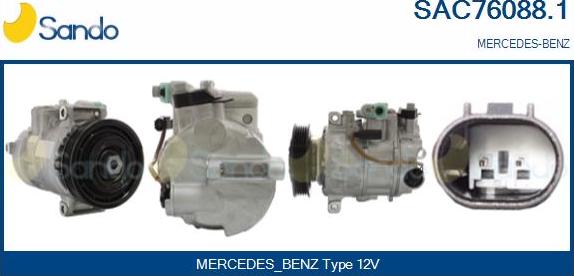 Sando SAC76088.1 - Compressor, air conditioning autospares.lv