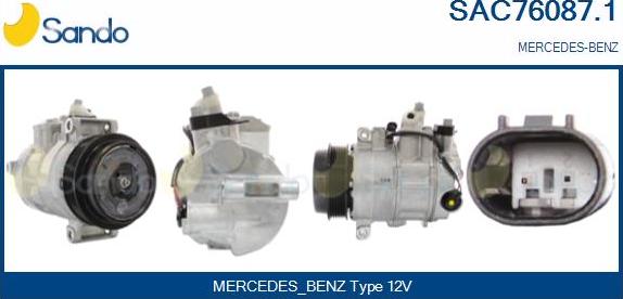 Sando SAC76087.1 - Compressor, air conditioning autospares.lv