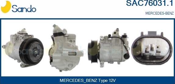 Sando SAC76031.1 - Compressor, air conditioning autospares.lv