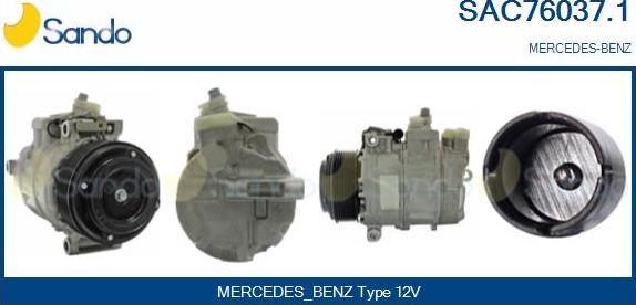 Sando SAC76037.1 - Compressor, air conditioning autospares.lv