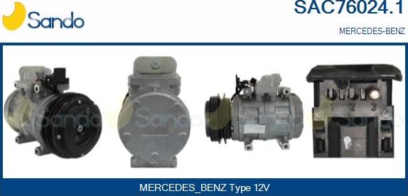 Sando SAC76024.1 - Compressor, air conditioning autospares.lv