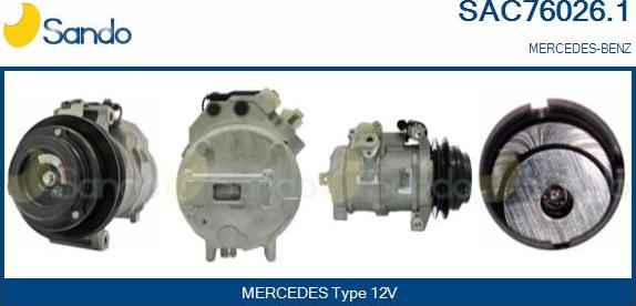 Sando SAC76026.1 - Compressor, air conditioning autospares.lv