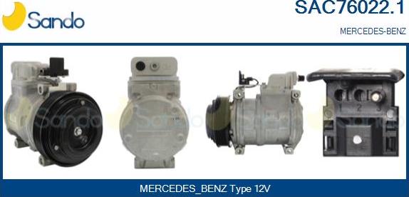 Sando SAC76022.1 - Compressor, air conditioning autospares.lv