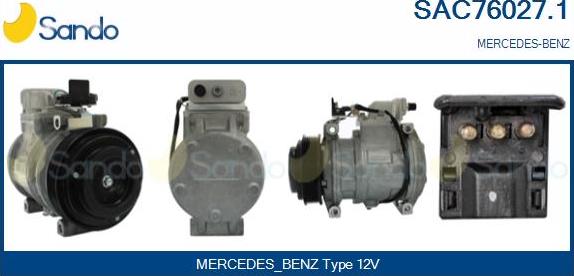 Sando SAC76027.1 - Compressor, air conditioning autospares.lv