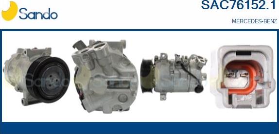 Sando SAC76152.1 - Compressor, air conditioning autospares.lv