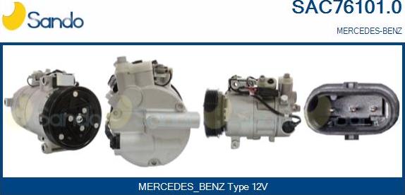 Sando SAC76101.0 - Compressor, air conditioning autospares.lv