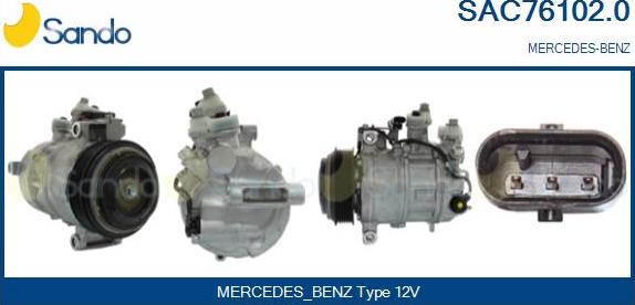 Sando SAC76102.0 - Compressor, air conditioning autospares.lv