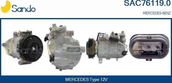 Sando SAC76119.0 - Compressor, air conditioning autospares.lv