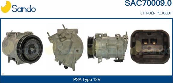 Sando SAC70009.0 - Compressor, air conditioning autospares.lv