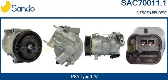 Sando SAC70011.1 - Compressor, air conditioning autospares.lv