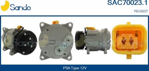 Sando SAC70023.1 - Compressor, air conditioning autospares.lv