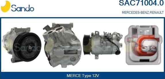 Sando SAC71004.0 - Compressor, air conditioning autospares.lv