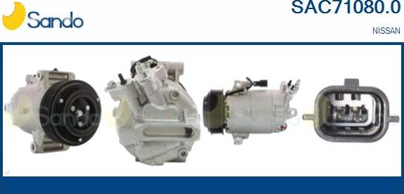 Sando SAC71080.0 - Compressor, air conditioning autospares.lv