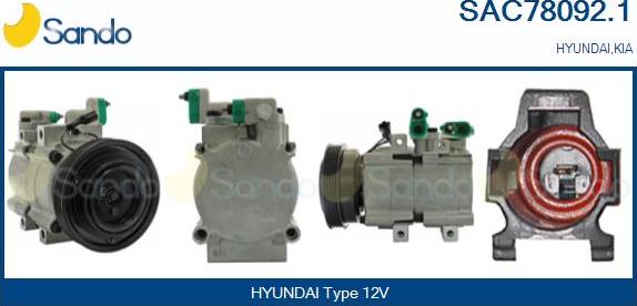 Sando SAC78092.1 - Compressor, air conditioning autospares.lv