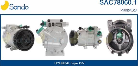 Sando SAC78060.1 - Compressor, air conditioning autospares.lv