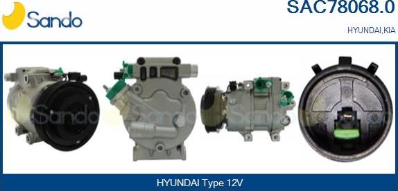 Sando SAC78068.0 - Compressor, air conditioning autospares.lv