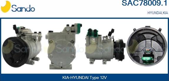 Sando SAC78009.1 - Compressor, air conditioning autospares.lv