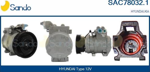 Sando SAC78032.1 - Compressor, air conditioning autospares.lv