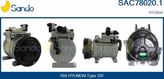 Sando SAC78020.1 - Compressor, air conditioning autospares.lv