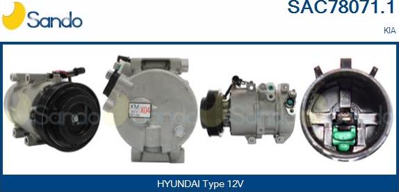 Sando SAC78071.1 - Compressor, air conditioning autospares.lv