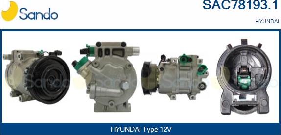 Sando SAC78193.1 - Compressor, air conditioning autospares.lv