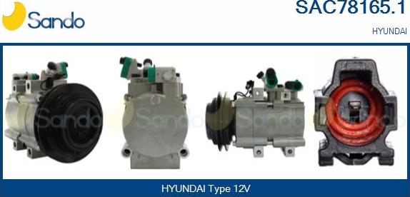 Sando SAC78165.1 - Compressor, air conditioning autospares.lv