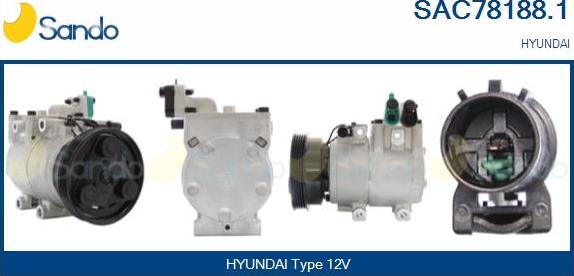 Sando SAC78188.1 - Compressor, air conditioning autospares.lv