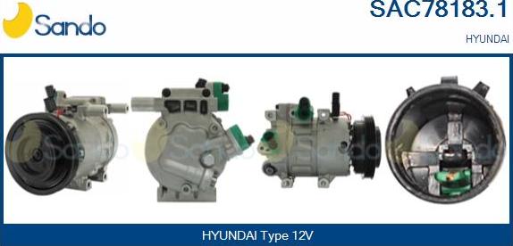 Sando SAC78183.1 - Compressor, air conditioning autospares.lv