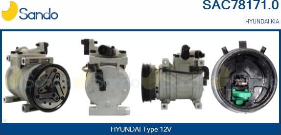 Sando SAC78171.0 - Compressor, air conditioning autospares.lv