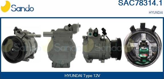 Sando SAC78314.1 - Compressor, air conditioning autospares.lv