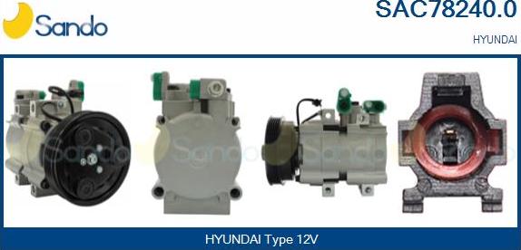 Sando SAC78240.0 - Compressor, air conditioning autospares.lv