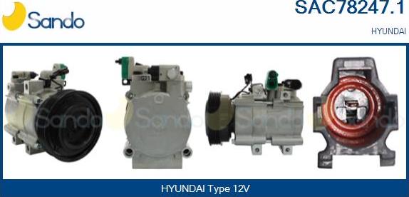 Sando SAC78247.1 - Compressor, air conditioning autospares.lv