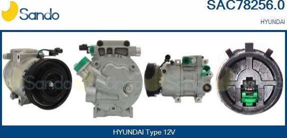 Sando SAC78256.0 - Compressor, air conditioning autospares.lv