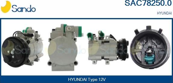 Sando SAC78250.0 - Compressor, air conditioning autospares.lv