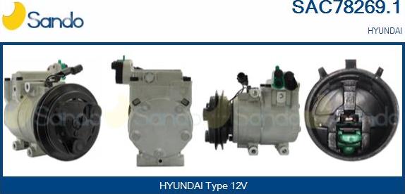 Sando SAC78269.1 - Compressor, air conditioning autospares.lv