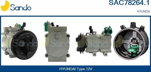 Sando SAC78264.1 - Compressor, air conditioning autospares.lv