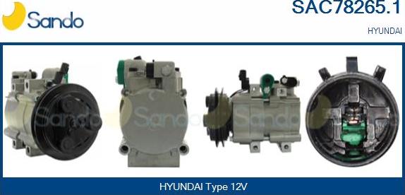 Sando SAC78265.1 - Compressor, air conditioning autospares.lv