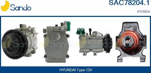 Sando SAC78204.1 - Compressor, air conditioning autospares.lv