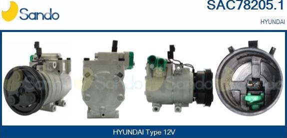 Sando SAC78205.1 - Compressor, air conditioning autospares.lv