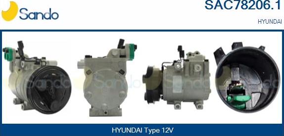 Sando SAC78206.1 - Compressor, air conditioning autospares.lv