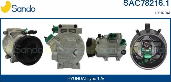 Sando SAC78216.1 - Compressor, air conditioning autospares.lv