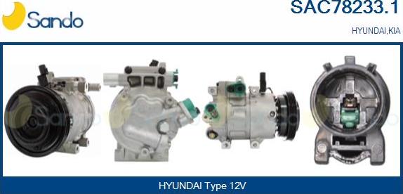 Sando SAC78233.1 - Compressor, air conditioning autospares.lv