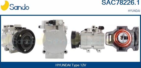 Sando SAC78226.1 - Compressor, air conditioning autospares.lv