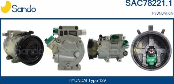 Sando SAC78221.1 - Compressor, air conditioning autospares.lv