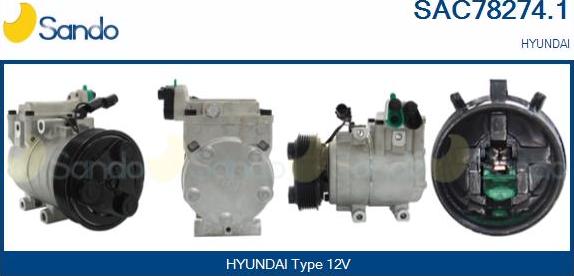 Sando SAC78274.1 - Compressor, air conditioning autospares.lv