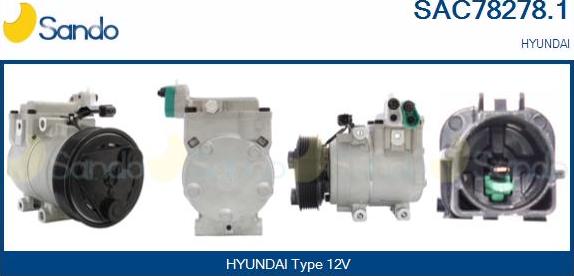 Sando SAC78278.1 - Compressor, air conditioning autospares.lv