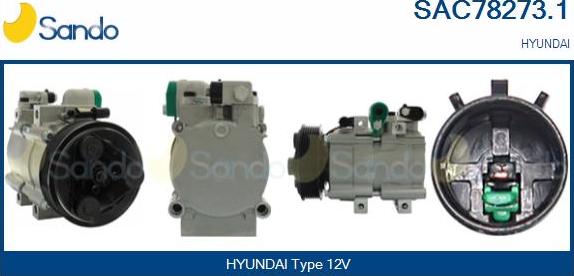 Sando SAC78273.1 - Compressor, air conditioning autospares.lv