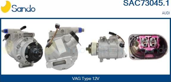 Sando SAC73045.1 - Compressor, air conditioning autospares.lv