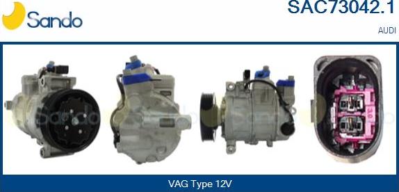 Sando SAC73042.1 - Compressor, air conditioning autospares.lv