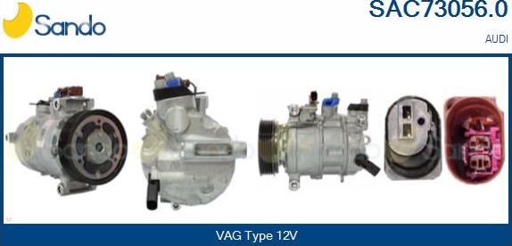 Sando SAC73056.0 - Compressor, air conditioning autospares.lv